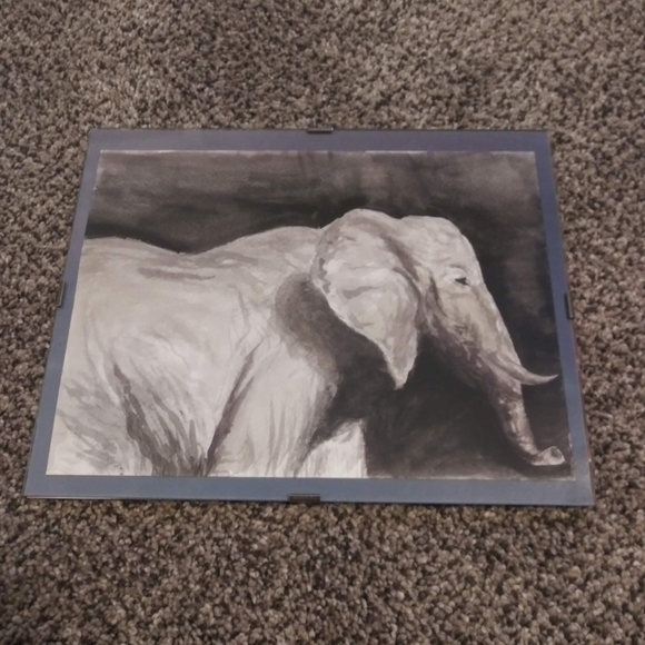 Original Watercolor Painting Elephant Wall Art Watercolors - Picture 9 of 13